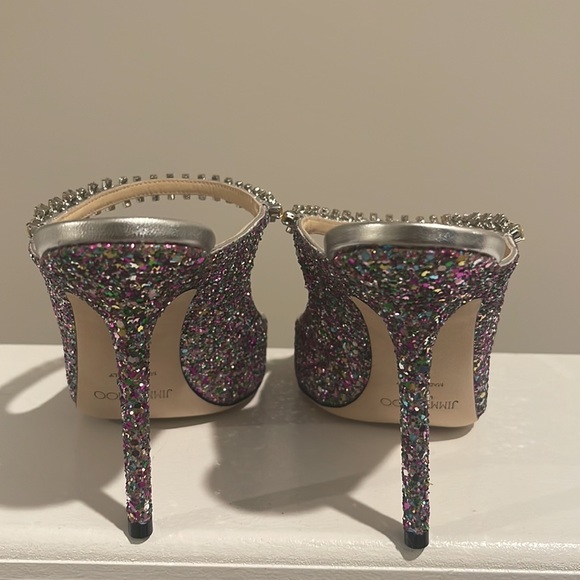 Jimmy Choo Bing 100 Sparkly Mules Size 41 - Picture 5 of 17